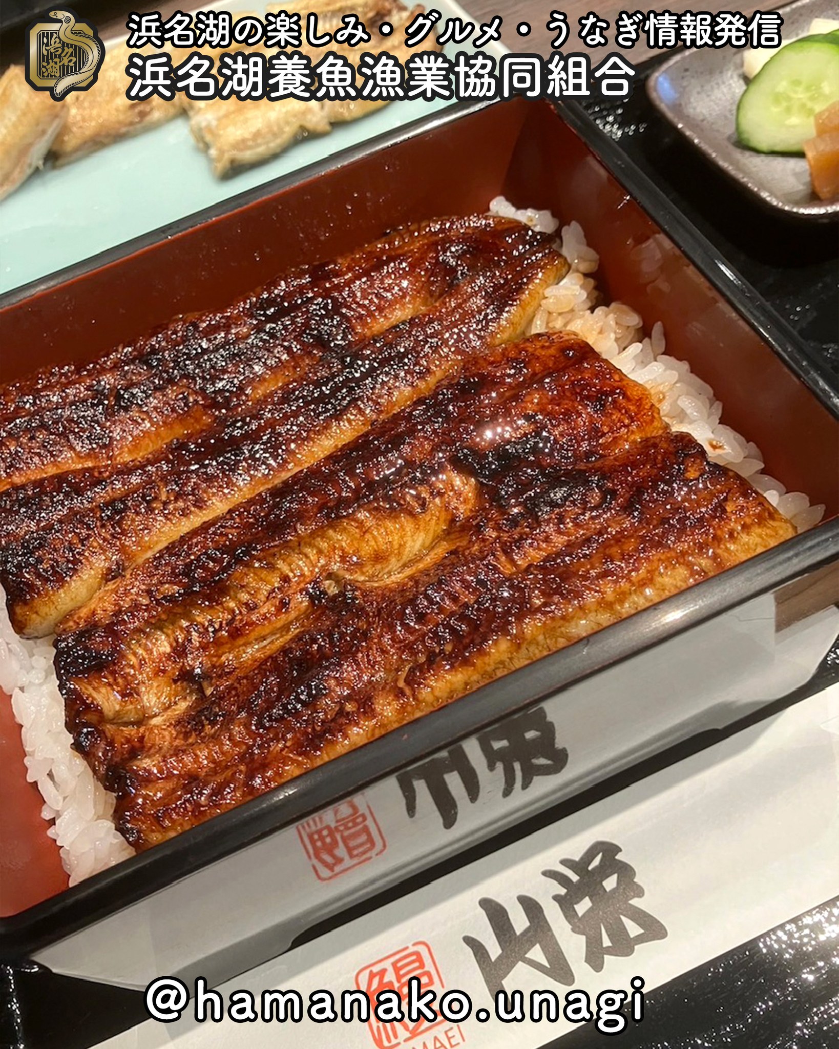 山栄うなぎ｜浜名湖名物・極上の鰻料理を堪能しよう！.

浜松と言えば、やっぱりうなぎ！

山栄うなぎでは
浜名湖の豊かな自然の中で育った
新鮮で高品質なうなぎを
贅沢に味わえます。

タレの香ばしい香りと
ふっくらした身のハーモニーが絶品！

ーーーーー
炭火うなぎ山栄
 静岡県湖西市太田523-1
 053-573-2460
🕰️ 11:30～14:30（LO 14：00）
🗓️ 毎週水曜日と第1・第3火曜日

~~~~~~~~~~~~~~⛩️~~~~
浜名湖を中心に、グルメ、文化
お店など浜名湖の観光情報を
みなさまにお届けしています。

参考になったら、
面白いなぁと感じたら

いいね！&フォローを
お願いいたします。

浜名湖養魚漁業組合
@hamanako.unagi

〜〜〜〜〜〜〜〜〜〜〜〜〜

#浜名湖養魚漁業協同組合
#浜名湖うなぎ
#浜名湖うなぎのお店
#湖西市
#炭火うなぎ
#山栄
#うな重
#うな丼
#浜名湖グルメ
#うなぎの蒲焼き
#うなぎの白焼きをわさび醤油で